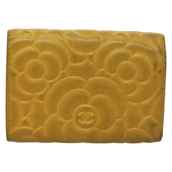 CHANEL Key Case Leather 3Set Black Beige CC Auth bs28044v